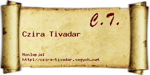 Czira Tivadar névjegykártya